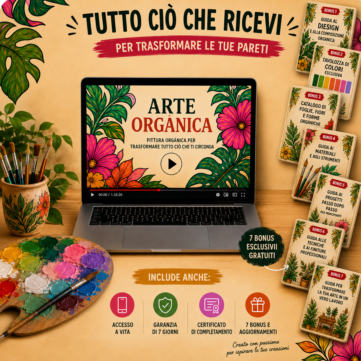 Arte organica™ | Vidéo de +90 minutes · +100 croquis · 7 bonus GRATUITS 🎁