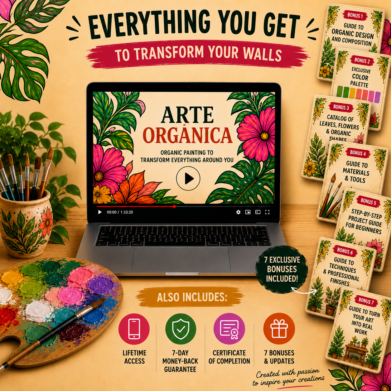 Organic Art™ | +90 minutes de vidéo · +100 croquis · 7 bonus GRATUITS 🎁